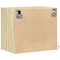 Berkfield Wall-Mounted Bedside Cabinets With Led Lights 2 Pcs Sonoma Oak - thumbnail 9
