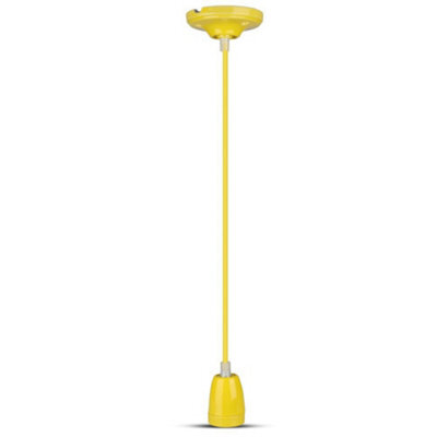 Vt-7998 High Frequency Porcelain Lamp Holder E27-Yellow - image 1