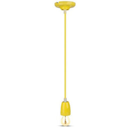 Vt-7998 High Frequency Porcelain Lamp Holder E27-Yellow - thumbnail 4