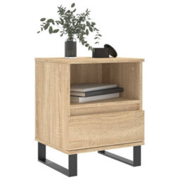 Berkfield Bedside Cabinets 2 Pcs Sonoma Oak 40X35X50 Cm Engineered Wood - thumbnail 3
