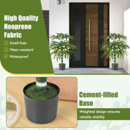 Costway 100Cm Artificial Bamboo Tree Set Of 2 Faux Greenery Plants With Plastic Nursery Pot - thumbnail 8