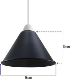 2Pack Retro Rustic Red Metal Ceiling Light Shade Pendant Lights, Home Décor Improvement Essential 180mm Shade Width - thumbnail 3