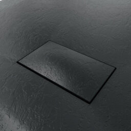 Sundaze 1700 X 900mm Smc Black Rectangle Slate Effect Bathroom Shower Tray - thumbnail 5