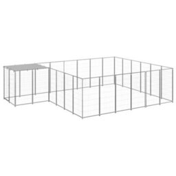 Berkfield Dog Kennel Silver 12.1 M2 Steel
