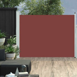 Walplus Patio Retractable Side Awning Garden Sun Shade Canopy Gazebo For Back Door, Porch, Patio 140X500 Cm Brown - thumbnail 1