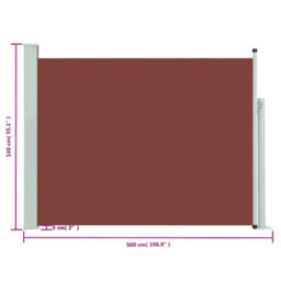 Walplus Patio Retractable Side Awning Garden Sun Shade Canopy Gazebo For Back Door, Porch, Patio 140X500 Cm Brown - thumbnail 8