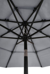 Breeins Light Grey Outdoor Garden Patio 3-Tier Umbrellas Parasol For Beach Backyard And Pool With Base - thumbnail 4