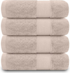 Gc Gaveno Cavailia 4Pk Miami Hand Towel 50X85 Mocha Quick Drying & Super Absorbent 700 Gsm Hand Towel Set - thumbnail 1