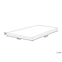 Beliani Pu Foam Mattress Topper Calm 120 X 200 Cm (Eu Small Double) - thumbnail 3