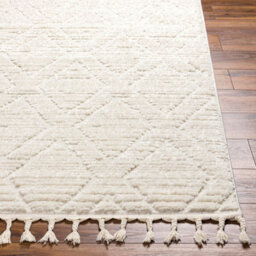 Livabliss Nora-Geometric Grey Ivory High Pile Fringe Living Dining Bedroom Rug 160 X 213 Cm Easy Care, Non Shedding - thumbnail 5