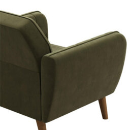Novogratz Teresa Accent Chair With Memory Foam In Velvet Green - thumbnail 4
