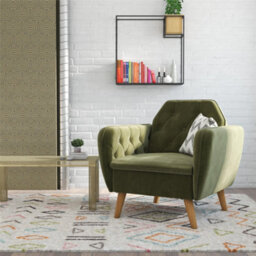 Novogratz Teresa Accent Chair With Memory Foam In Velvet Green - thumbnail 6