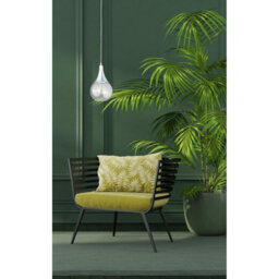 Luminosa Lighting Luminosa Lacrima Slim Pendant Ceiling Light Silver Transparent Glass Shade 1X E27 - thumbnail 3