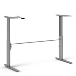 Furniture To Go Prima Desk 150 Cm In White With Height Adjustable Legs With Electric Control In Silver Grey Steel - thumbnail 8