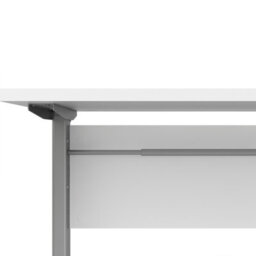 Furniture To Go Prima Desk 150 Cm In White With Height Adjustable Legs With Electric Control In Silver Grey Steel - thumbnail 7