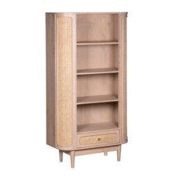 Buttercup Farm Valencia Bookcase - Cane & Mango Wood - L40 X W90 X H165 Cm - thumbnail 4