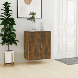Berkfield Shoe Cabinet Smoked Oak 60X35X70 Cm Engineered Wood - thumbnail 3