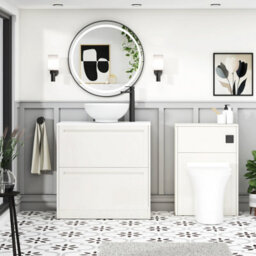 Royal Bathrooms Royal Bathroom Elmore 800mm Classic White Freestanding Bathroom Vanity Unit 2 Drawer Plain White Worktop With Breeze Basin - thumbnail 5