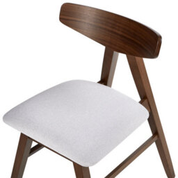Beliani Set Of 2 Dining Chairs Lacota Wood Dark Brown/ Grey - thumbnail 7