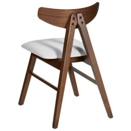 Beliani Set Of 2 Dining Chairs Lacota Wood Dark Brown/ Grey - thumbnail 6