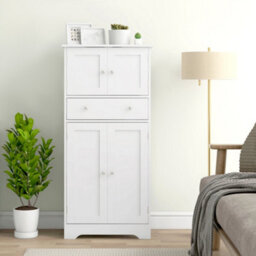 Homcom Kitchen Cupboard Kitchen Cabinet With Drawer And Adjustable Shelf White - thumbnail 9
