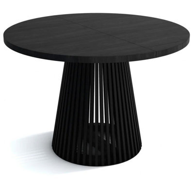 Heze Furniture Ruston Extending Dining Table Scandinavian Style - Black - image 1