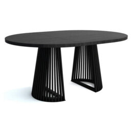 Heze Furniture Ruston Extending Dining Table Scandinavian Style - Black - thumbnail 3