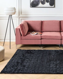 Beliani Faux Fur Rug Thatta Black 160 X 230 Cm - thumbnail 2