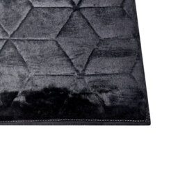 Beliani Faux Fur Rug Thatta Black 160 X 230 Cm - thumbnail 7