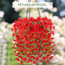 Artificial Outdoor Hanging Petunia Flowers, 2 Pieces Faux Petunias, Hanging Artificial Flowers, Weather Resistant, Uv Resistant - thumbnail 2