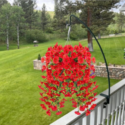 Artificial Outdoor Hanging Petunia Flowers, 2 Pieces Faux Petunias, Hanging Artificial Flowers, Weather Resistant, Uv Resistant - thumbnail 4