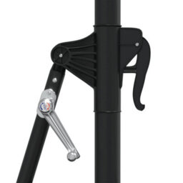Berkfield Wall-Mounted Parasol With Leds And Metal Pole 300 Cm Taupe - thumbnail 7