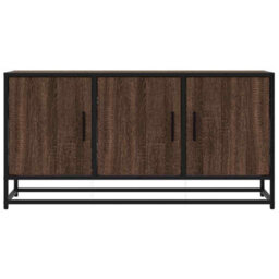 Berkfield Tv Cabinet Brown Oak 100X35X50 Cm Engineered Wood And Metal - thumbnail 4