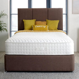 Divan Base Direct Shire Stretton 2000 Pocket Sprung Cool Memory Gel Divan Bed Set 5Ft King 4 Drawers- Wool Chestnut - thumbnail 1