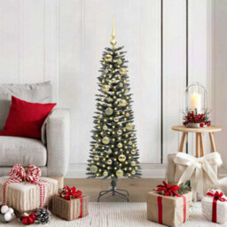 Vidaxl Artificial Christmas Tree With 150 Leds With Stand Green 120 Cm - thumbnail 1