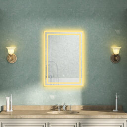 AVER-GROWTH Led Bathroom Mirror With 3 Colour Lights Demister Pad Anti-Fog Touch/wall Switch Dimmable Portrait/landscape 500X700mm - thumbnail 2