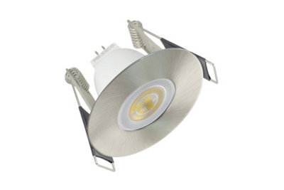 Luminosa Lighting Luminosa Evofire Mini Fire Rated Downlight 45mm Cutout Ip65 Satin Nickel Round