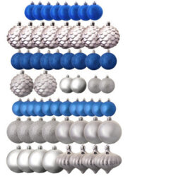 Christmas Tree World The Blue & Silver Bauble 60Pc Base Set - thumbnail 3