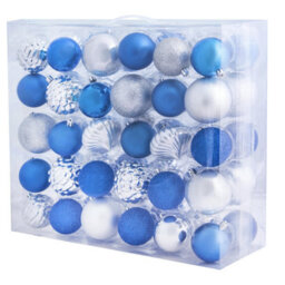 Christmas Tree World The Blue & Silver Bauble 60Pc Base Set - thumbnail 2