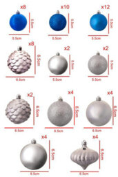 Christmas Tree World The Blue & Silver Bauble 60Pc Base Set - thumbnail 5