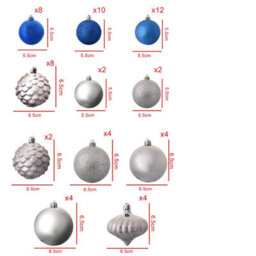 Christmas Tree World The Blue & Silver Bauble 60Pc Base Set - thumbnail 4