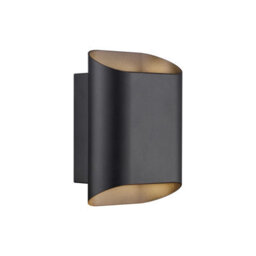 Nordlux Nico Outdoor Wall Light Black Metal Solar Gu10 Sensor Weatherproof - Mains Powered, Ip54