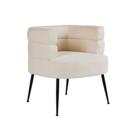 Home Source Boucle Barrel Chair Cream - thumbnail 9