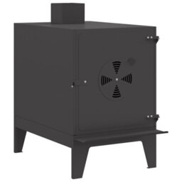 Walplus Camping Stove With Chimney Black 35X50X60 Cm Steel - thumbnail 2