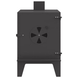 Walplus Camping Stove With Chimney Black 35X50X60 Cm Steel - thumbnail 5