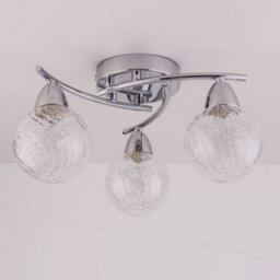 Harper Living Bolla 3Xg9 Energy Saving Led Semi Flush Ceiling Light, Straight Arms, Polished Chrome, Natural White (4000K), Bulbs Included - thumbnail 3