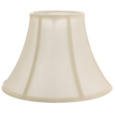 Happy Homewares Traditional Empire Shaped 14 Inch Lamp Shade In Rich Silky Cream Cotton Fabric - image 1