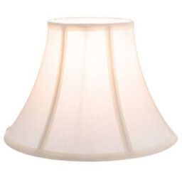 Happy Homewares Traditional Empire Shaped 14 Inch Lamp Shade In Rich Silky Cream Cotton Fabric - thumbnail 2