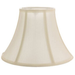 Happy Homewares Traditional Empire Shaped 14 Inch Lamp Shade In Rich Silky Cream Cotton Fabric