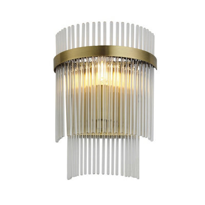 Luminosa Lighting Luminosa Marietta Glass Wall Lamp Antique Brass - image 1